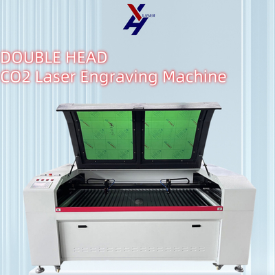 1610 เครื่องฉลากเลเซอร์ขนาดใหญ่หัวคู่ CO2 80W 100W 150W 300W