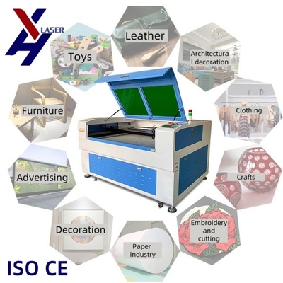 เครื่องฉลากและเครื่องตัดเลเซอร์ CO2 สําหรับกระดาษกล้วยหนังไม้อะคริลิก 1390/4060 50W-300W เครื่องตัดเลเซอร์ฉลาก