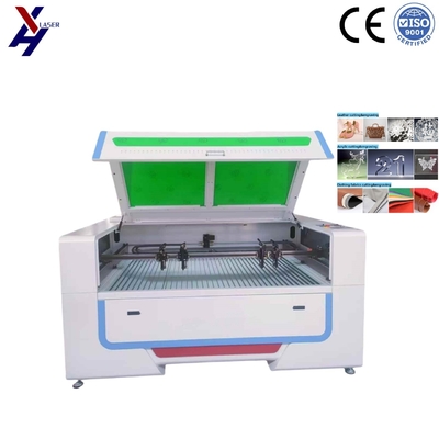 เครื่องแกะสลักเลเซอร์ไม้หัวคู่ 80W / 100W / 130W / 150W สำหรับการแกะสลักที่แม่นยำ ความหนา 1-5 มม.