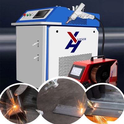 เครื่องปั่นเลเซอร์ที่ใช้งานง่าย 1000W 2000W 3000W พร้อมปั่นทําความสะอาดตัดสําหรับโลหะ