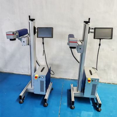 เครื่องมาร์กสายไฟด้วยเลเซอร์ไฟเบอร์ เครื่องเข้ารหัสด้วยเลเซอร์สำหรับสายการผลิตและธุรกิจขนาดเล็ก กำลังไฟ 30W 50W 100W